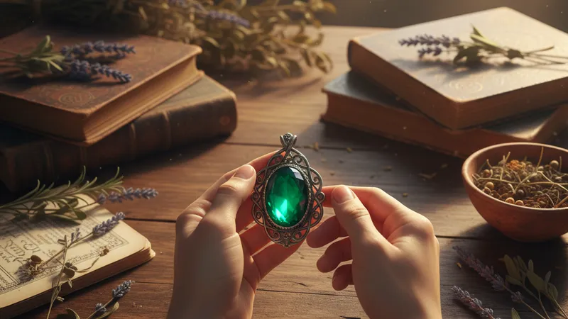 Nettoyage délicat d'un pendentif émeraude sans ultrasons